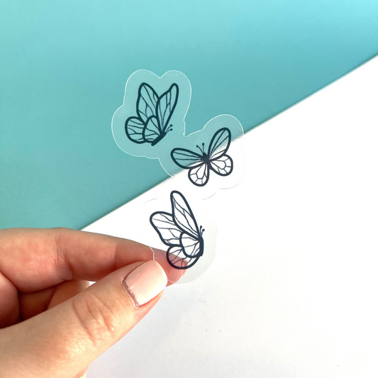 Clear Butterflies sticker